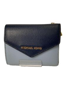 MICHAEL KORS◆2つ折り財布/-/BLU/レディース/32H9GJ6E6T