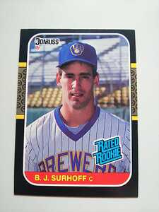 1987 Donruss B.J. Surhoff RC ルーキーカード