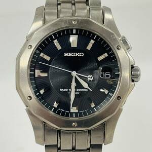 C019-I56-1282 ★ SEIKO セイコー ブライツ 7B22-0AC0 ソーラー メンズ 腕時計 シルバー 純正ベルト デイト アナログ ラウンド 3針 時計