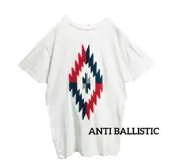 ANTIBALLISTIC Tシャツ背面ネイティブ柄ワッペンポケット刺繍ロゴ古着