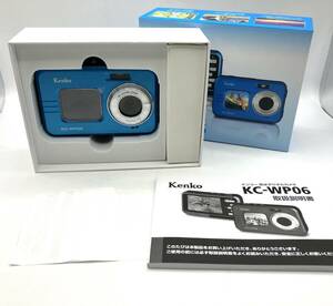 【9777】KENKO ケンコー KC-WP06 ブルー 箱付き 付属品付 防水デジタルカメラ デジカメ カメラ