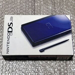 〈美品・箱説付属〉 NDS 北米版 ニンテンドーDSLite 本体 コバルトブラック USG-001 NINTENDO ゲームボーイアドバンス GBA ブルー