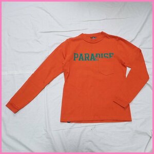 ★ヒステリックグラマー PARADISE 長袖Tシャツ FREE/メンズS相当/オレンジ/ガール/コットン100%/クルーネック/ロンT&1016900110