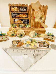 ミニチュア 多肉植物寄植え 樹脂粘土 雑貨 ミニチュアパン ハンドメイド ドール