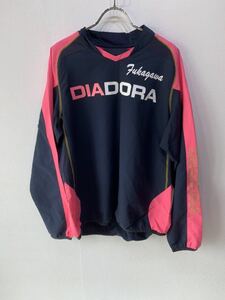 東京都立　深川高校　部活　ジャージ　ピステ　Lサイズ　ＤＩＡＤＯＲＡ／ディアドラ 　紺/ネイビー　ピンク　サッカー　スクール　　G532