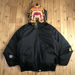 タイガー ダウンジャケット Sサイズ a bathing ape BAPE camo Tiger full zip hoodie down jacket エイプ ベイプ パーカー z4