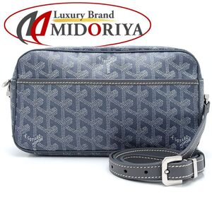 GOYARD ゴヤール カップヴェールPM 斜め掛けショルダーバッグ PVCxレザー グレー/351323【中古】