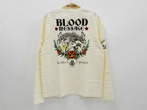 ブラッドメッセージ 長袖Tシャツ BLLT-1060 Blood Message ロンT 3 HORSES 馬 エフ商会 オフ白 新品 50%オフ (半額) 即決 44(XL)