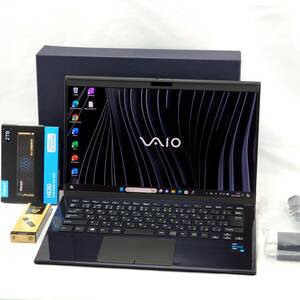 【新品同様】VAIO Z VJZ141C11N 勝色特別仕様★Core i7-11390H/新品NVMe SSD 2TB/16GB RAM/14型/4K/WLAN/Webカメラ/Win11/Office H＆B2019