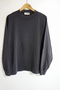 H BEAUTY＆YOUTH ユナイテッドアローズ COTTON LONG SLEEVE T-SHIRT 長袖 モックネック カットソー 濃灰 ダークグレー サイズS 1123M