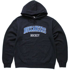 ★00s BUCCANEERS HOCKEY スウェットパーカー 黒 M★オールド フーディー アイスホッケー スポーツ ブラック