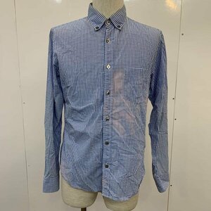 nano・universe L ナノユニバース シャツ、ブラウス 長袖 チェック Shirt Blouse 青 / ブルー / 10034656