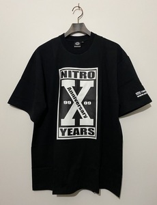 希少 新品☆NITRO MICROPHONE UNDERGROUND ニトロマイクロフォンアンダーグラウンド 10周年 Tシャツ XL 黒 nitro camp nitrich nidraid 