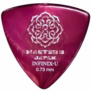 ★MASTER8 JAPAN INFINIX-U 三角 0.73mm HARD GRIP 滑り止め加工 ギターピック [IFU-TR073] 10枚セット★新品/メール便