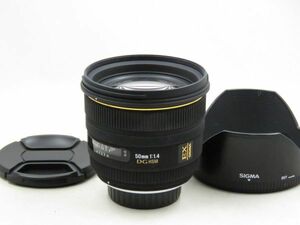 [22520W3]★極上美品★SIGMA 50mm F1.4 EX DG HSM フォーサーズ フード付き