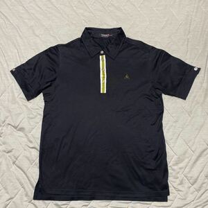 A6C【着少】le coq sportif ルコック GOLF ゴルフ 半袖 シャツ L ストレッチ QG2671 株式会社デサント 格安