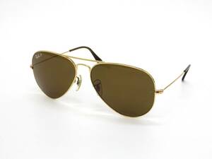 【11-60】 RAY-BAN レイバン AVIATOR アビエーター ティアドロップ RB3025 LARGE METAL 001/57 GOLD 58□14 3P MADE IN ITALY 