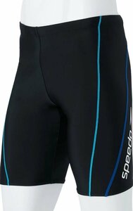 【開封済・未使用品】Speedo(スピード) フィットネス水着 メンズジャマー5 SF62315V ブラックxターコイズ Lサイズ