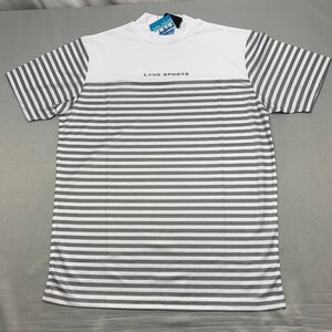 【送料無料】【新品】Lynx メンズ半袖Tシャツ（ハイネック 接触冷感 吸汗速乾 UVカット）　　 LL　2L 　　ホワイト★42204