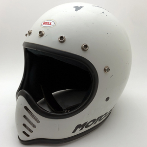 送料無料 BELL MOTO3 WHITE 62cm/ベルモト3ビンテージヘルメット白vmxオフロードフルフェイスヘルメットmoto starmoto4モト4madmax族ヘル