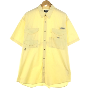 古着 コロンビア Columbia PFG 半袖 フィッシングシャツ メンズL /eaa442270 【SS2409_30%】