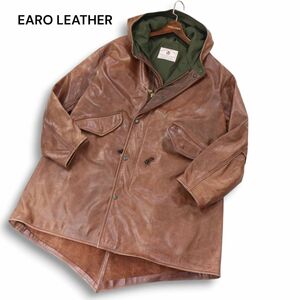 希少★ AERO LEATHER エアロレザー 秋冬 M-51 オールレザー モッズコート Sz.S　メンズ ブラウン　I4T03691_B#N