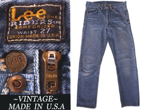 ビンテージ Lee ライダース USAアメリカ製 101 サイド黒タグ TALONジップ VINTAGE マッコイズ RRLウエアハウス 501xx ウエスターナー model