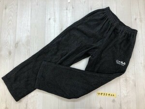 FILA フィラ キッズ ロゴ刺繍 裏起毛 ボアフリース イージーパンツ 150 ダークグレー