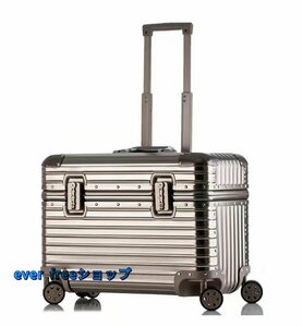アルミスーツケース 22インチ シルバー 小型 アルミトランク 旅行用品 TSAロック キャリーケース キャリーバッグ