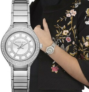 ☆MICHAEL KORS MK3441 Mini Kerry Silver Watch Silver Dial Ladies シルバー クリスタル レディース マイケルコース時計