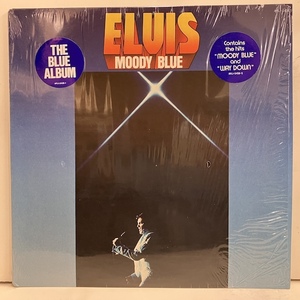 ★即決 ROCK Elvis Presley / Moody Blue AFL1-2428 r13645 米オリジナル、青盤、ハイプ・ステッカー付きシュリンク付きカバー