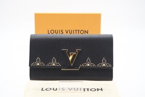 ☆安心の３大保証☆ ABランク ≪LOUIS VUITTON ルイ ヴィトン/二つ折り長財布≫ M63211 トリヨン ポルトフォイユ カプシーヌ ブラック 美品