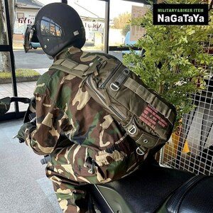 FLYING BODY BAG 強化ナイロン フライング ボディ ワンショルダーBAG オリーブ ミリタリーフライトバッグ 