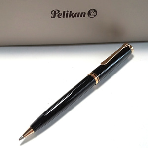 【plkb9】Pelikan　ペリカン　ボールペン　スーベレーン　K800　ブラック×ゴールド　黒　ツイスト式　Souveran　定価52,800円