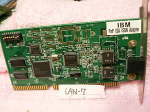 送料最安 230円：DOS/V機用増設・拡張ボード　LANカード(7)　IBM PnP ISDN Adapter