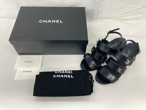 CHANEL シャネル ターンロック サンダル G G32651 サイズ36C 箱付き【CFAG8023】