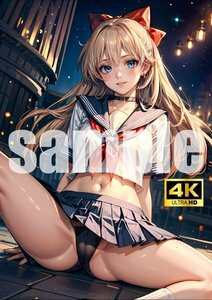 2689【A4写真用紙・高画質】『セーラームーン ヴィーナス 愛野美奈子』セクシー アニメ イラスト 同人 美女 ポスター ファンアート AI