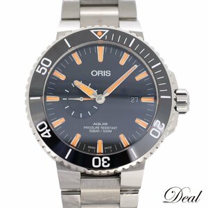 未使用 保管品 ORIS オリス アクイス スモールセコンド デイト 01 743 7733 4159 500m メンズ 腕時計