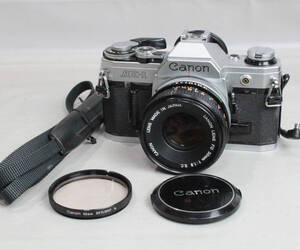 011031 【良品 キヤノン】 Canon AE-1 & FD50mm F1.8 S.C.付