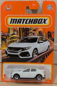 【2021 MB98】Matchbox 2017 HONDA CIVIC HATCHBACK ／ マッチボックス ホンダ・シビック・ハッチバック【white】