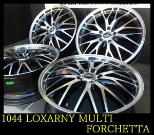 【1044】T0503194◆LOXARNY MULTI FORCHETTA◆19x7.5J 5穴 PCD114.3 +55◆4本◆ヴェゼル ステップワゴン VOXY レヴォーグ など