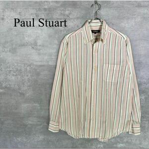 『Paul Stuart』ポール・スチュアート (LL) ストライプシャツ