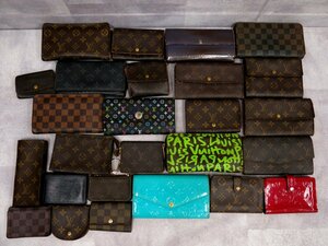 1円■LOUIS VUITTON ルイ・ヴィトン■モノグラム ダミエ ヴェルニ エピ■ポルトフォイユ・サラ■マルチカラー■財布 長財布 26点■ジャンク