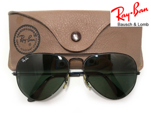 希少Vintage B&L RayBan METAL USA G15ボシュロムBLメタルBlackブラック ティアドロップ ミリタリ アメリカ製パイロット グラス サングラス