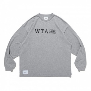 【グレーM】WTAPS 23ss DESIGN 01/LS/COTTON.COLLEGE ロングスリーブTシャツ WTAPS 24ss