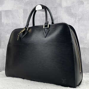 極美品 LOUISVUITTON ルイヴィトン ビジネスバッグ ハンドバッグ オールレザー エピ ソルボンヌ ファスナー ロゴ型押し メンズ 書類 通勤 