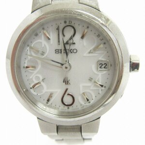 セイコー SEIKO ルキア アナログ クオーツ 1B22-0AK0 シルバーカラー 文字盤ホワイト ウォッチ ■SM1 レディース