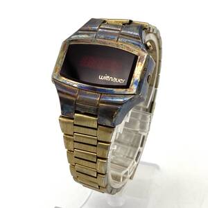 TY1934■【不動・動作未確認】WITTNAUER ウィットナー 腕時計 14K GOLD ELECTROPLATE BEZEL ゴールド デジタル digital