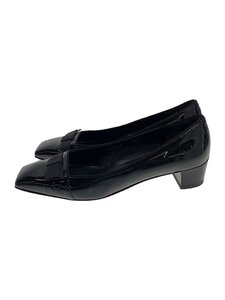 Salvatore Ferragamo◆パンプス/UK6.5/BLK/エナメル