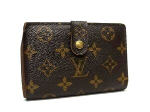 1円 LOUIS VUITTON ルイヴィトン M61663 モノグラム ポルトモネ ビエ ヴィエノワ 二つ折り 財布 ウォレット ブラウン系 FI4157